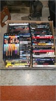 Box of assorted dvd movies