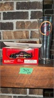 NASCAR memorabilia and beer glass