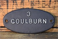 Goulburn Engine Depot Plate - BRASS