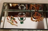 Mirrored Box with 2 Pins + Ring, size 9