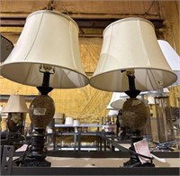 Pair of Decorative Globe Table Lamps