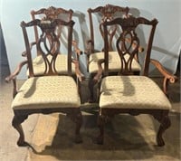 Four Chippendale Reproduction Dining Chairs