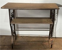 Metal and Wood Console Table