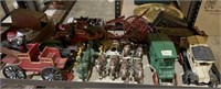 Large Collection of Vintage Metal Horse and Buggie