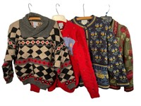 4 Cherry Lewis & Blueberry Woolens Sweaters