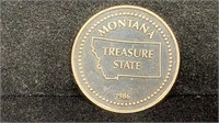 1986 Montana ‘Treasure State’ 1oz .999 Silver
