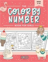 Color by Number: 50+ Cute Designs for Girls