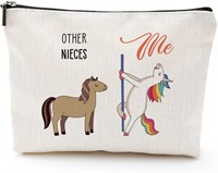 Funny Aunt and Niece Unicorn Makeup Bag Gift
