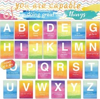 PerKoop 28 Pcs Alphabet Set  Watercolor