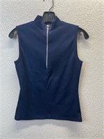 Vintage 70s Femme Polyester Zip Top