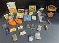 (E) Lot of Camel Lighters, Giveaways, And