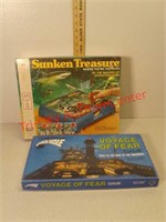 2 vintage board games, sunken treasure and Voyage