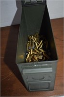 Metal Ammo Box Half Full Of 38 Special Ammo