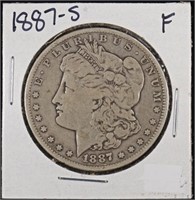 1887-S MORGAN DOLLAR F