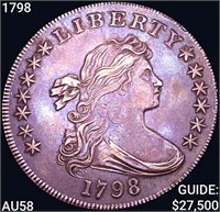 1798 Draped Bust Dollar CHOICE AU