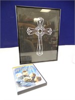 Framed Cross Artwork & "It's a Wonderful Life" DVD