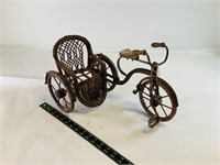 Vintage tricycle with side cart toy