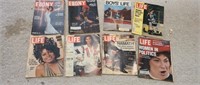 8 Assorted vintage magazines- ebony, life, Boys