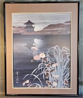 Large Asian Print -no glass in frame