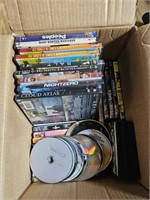 Box of DVD Movies Most w Cases, Some without