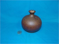 ROYCROFT SIGNED BROWN OIL LAMP--(4.5" HIGH)