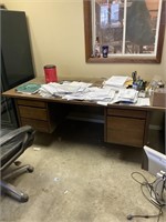 Large wood office desk