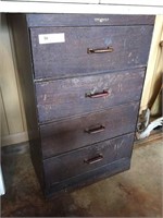 Vintage Metal 4-Drawer Cabinet