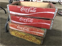 4 Coca-Cola wooden cases