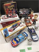 NASCAR collectible cars and bobbleheads
