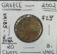 Uncirculated 2002 Greek coin