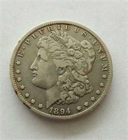 1894-O Morgan Silver $1 Dollar Coin - Key Date