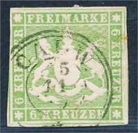 GERMANY WURTTEMBERG #10 USED FINE