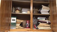 Cookbooks and Cabinet Contents