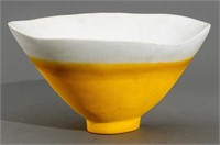 Modern Yellow Glazed Porcelain Centerpiece Bowl
