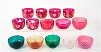 Grouping of 14 Various Finger Bowls