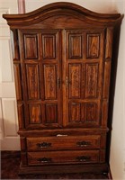 Antique Style Armoire on WHEELS + Contents