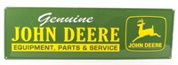 John Deere Embossed Stamped Steel Advertising Sign