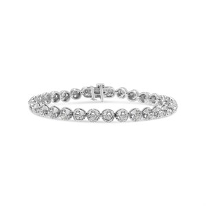 Elegant 1.00ct Diamond Quatrefoil Flower Bracelet