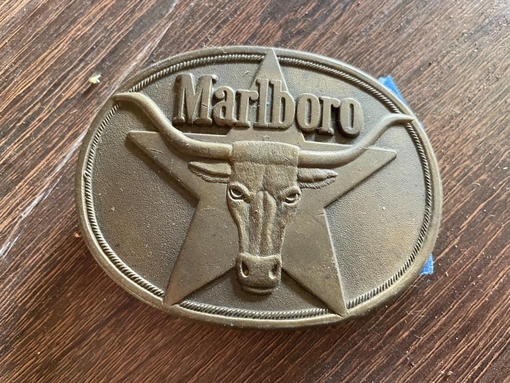 1987 Solid Brass Marlboro Belt Buckle