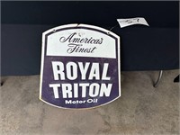 Royal Triton Motor Oil Sign