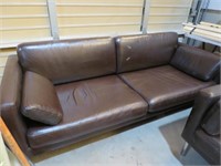 LEATHER LIKE BROWN SOFA