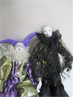 2 Mardi Gras Dolls in Black Clothes