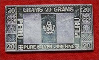Peru 20 Grams Silver Bar