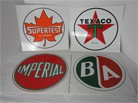 4 PETROLEUM PUMP STICKERS