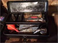Misc Lot - Tool Box, Oil Can, Funnel, Etc