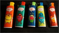 Collection of 5 Disposable Lighters