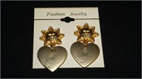 NIP Fashion Jewelry Heart/Star Clip on Earrings