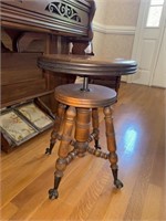Walnut Victorian Organ stool, beautiful