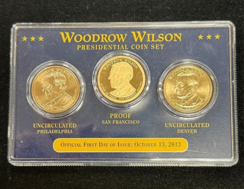 Woodrow Wilson Presidential Coin Set