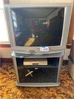 36" TV W/ Stand & DVD Player